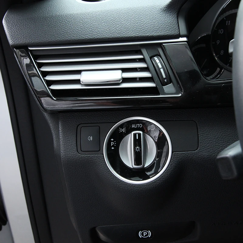 Накладка на кнопки для фар наклейка автомобиля Mercedes Benz A B C E GLK ML GL W176 W246 W204 W205 W212 X204