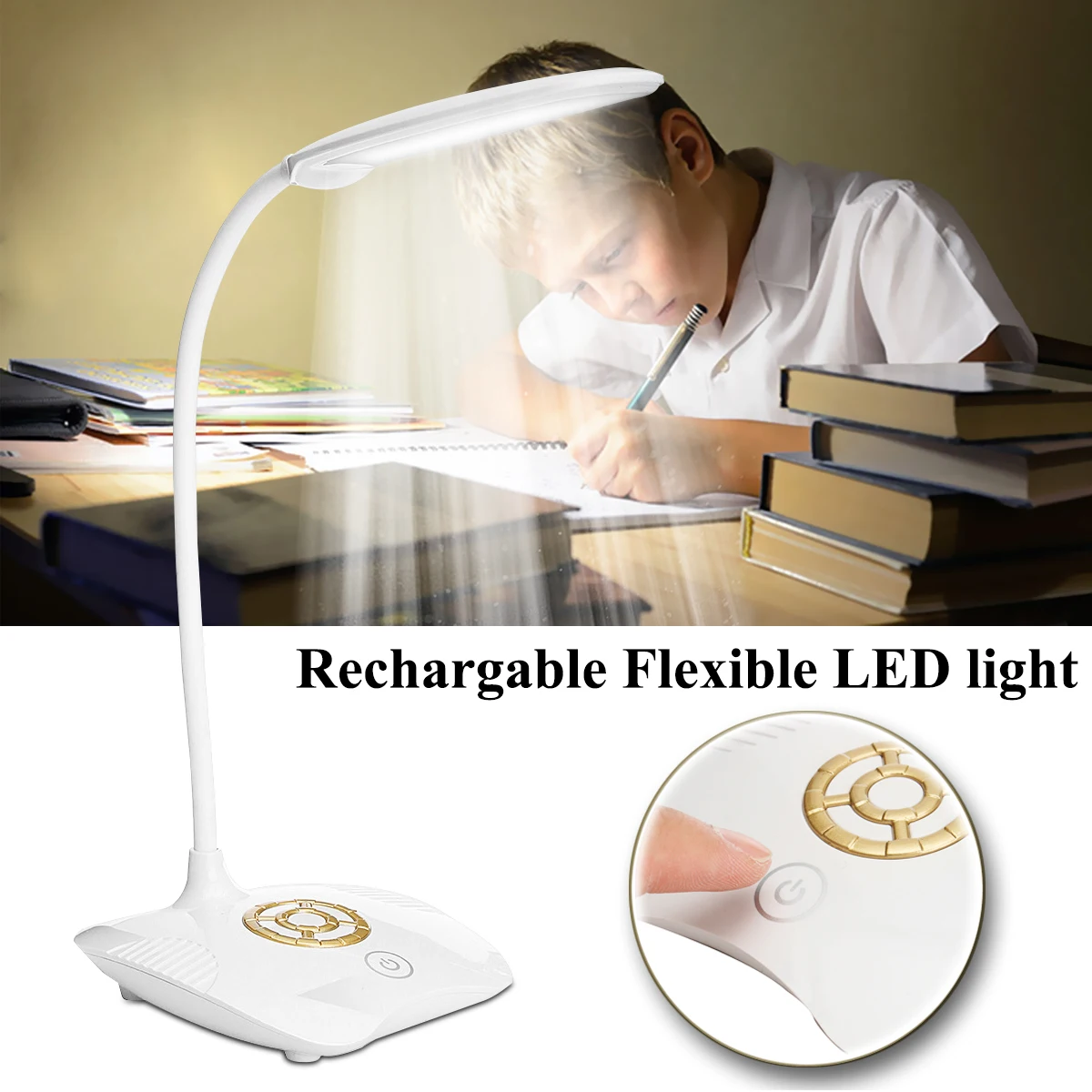 3 Brightness Flexible Rechargeable Battery Book Lamps Dimmable USB LED Night Light Bedside Desktop Reading Desk Lamp Portable 3 Brightness Flexible Rechargeable Battery Book Lamps Dimmable USB LED Night Light Bedside Desktop Reading Desk Lamp Portable