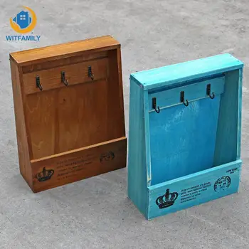 

Handmade Wooden Boxes Cargo Organizer Storage Box Simple Small Key Hanging Storage Holder Phone Organizer Wood Shelf Wood Rack