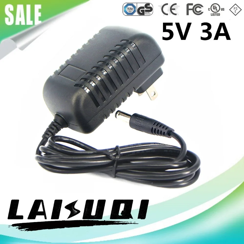 

10pcs 5v 3a DC5.5x2.5mm US Plug Universal Converter DC Adapter Power Supply 5V3A For TV Box MxQ LAISUQI New Special Offer