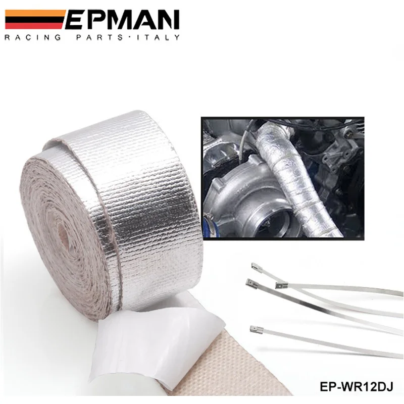 Car Aluminum Reinforced Tape Adhesive Backed  Heat Shield Resistant Wrap For All Intake pipe For BMW E30 M20 325 EP-WR12DJ