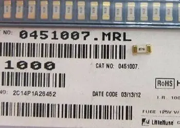 

Free shipping 100pcs/lot LFT5A SMD fuse 1808 5A 125V 0451005.MRL