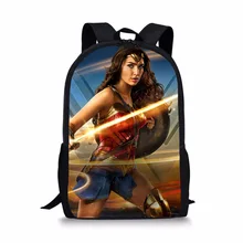Fashion Book Bag Backpack for Kids Cartoon Character Wonder Woman Backpacks Boys Children Girls Schoolbag For Teenagers Mochila