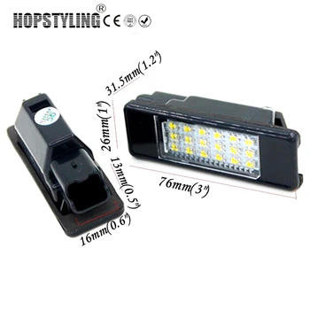 

HOPSTYLING 2pcs No Error LED License plate light for Citroen Berlingo C2 C3 C4 Picasso C5 C6 C8 Peugeot 106 308 408 607