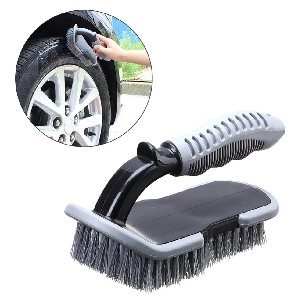 U Type Car Tyre Cleaning Brush Multi Functional Wheel Hub Brush Car