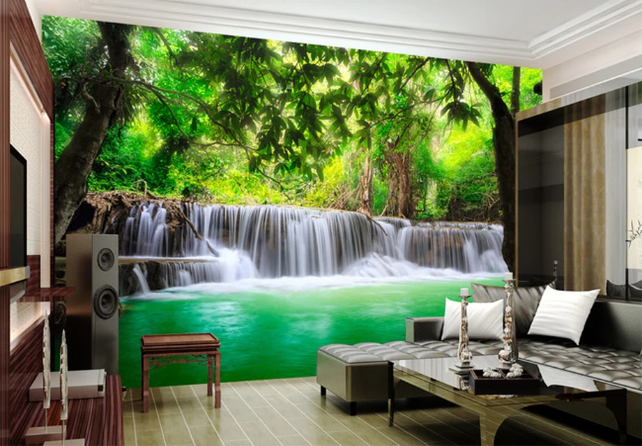 Papel pintado hacer dinero paisaje 3D telón de fondo hermosas pegatinas