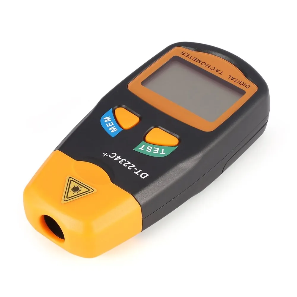 

DT2234C+ Handheld LCD Digital Mini Non-contact Laser Photo Tachometer RPM Speed Measurement Meter Speedometer 2.5~99999RPM