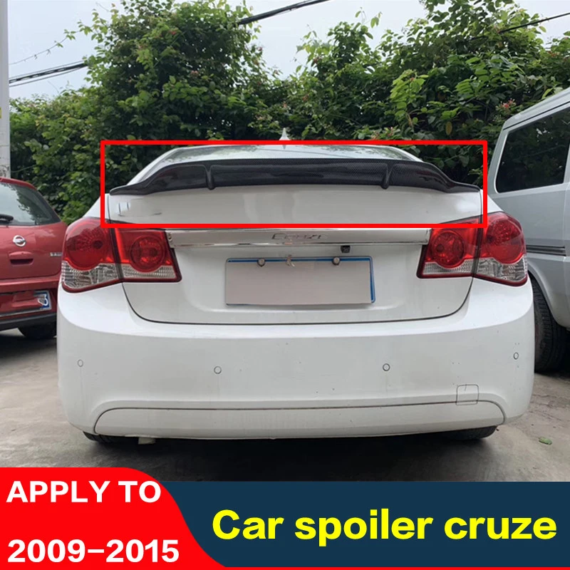 

Carbon fiber wing of car spoiler FOR ChevroletCruze 09 10 11 12 13 14 15 Trunk tail fin Color spoiler high quality tail fin