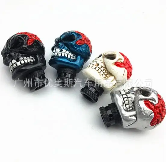 

Universal Resin Skull Head Style Car Truck Manua Stick Gear Shift Knob Lever Shifter Fit For BMW Toyota Honda Mazda Ford Audi