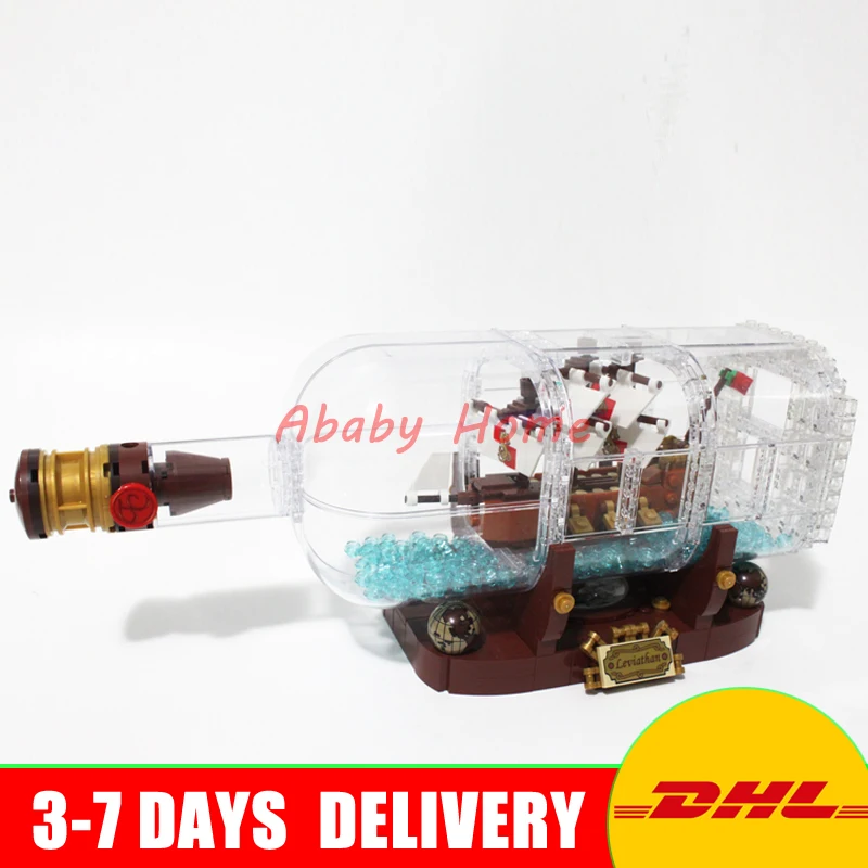 

IN STOCK Lepin 16051 1078Pcs Movie Series The 21313 Ship in a Bottle Set Building Blocks Bricks Funny Toys Kid Birthday Gifts