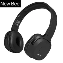 New Bee Upgraded Bluetooth Headphone Sport Headset Stereo Earphone with Mic NFC App Pedometer Earbud Stand Case for Phone PC TV
