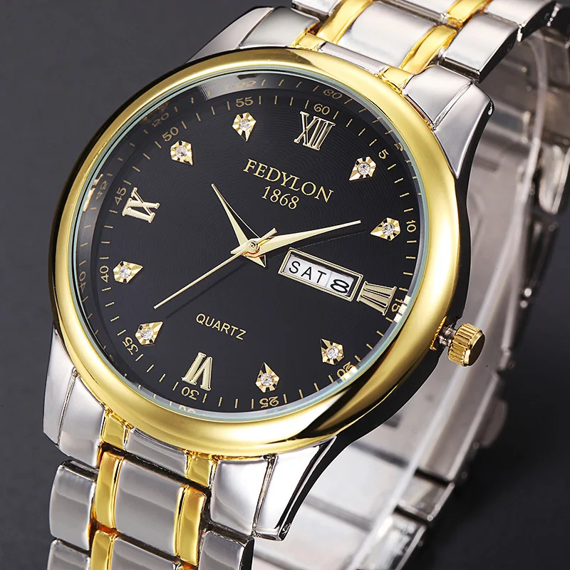 Prix pour Fedylon marque qualité or hommes femmes robe quartz montre relogio masculino hommes de montres de luxe montre-bracelet à quartz-montre Prix pour Fedylon marque qualité or hommes femmes robe quartz montre relogio masculino hommes de montres de luxe montre-bracelet à quartz-montre