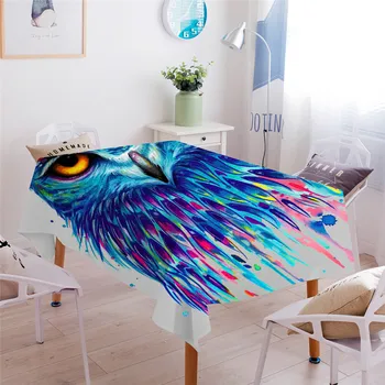 

by Pixie Cold Art Tablecloth Tribal Animal Horse Owl Elk Waterproof Table Cloth Watercolor Colorful Table Cover 5 Sizes
