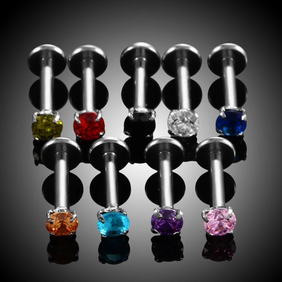 1PC Steel Ear Tragus Piercings Labret Lip Rings Labret Piercings Barbell Lobe Earring Studs Ear Cartilage Piercing Body Jewelry