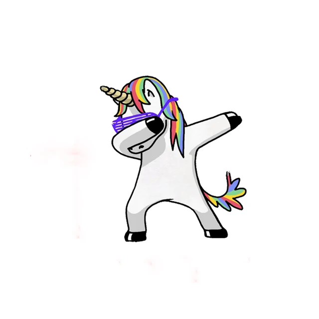 1pcs fashion lovely unicorn car sticker funny cartoon waterproof