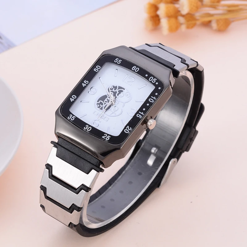 

New Fashion Luxury Brand Women Stainless Steel Strap Rectangle Quartz Watch Women Dress Watches Men Sports Watch Hot Sale Clock