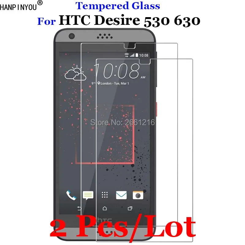 

2 Pcs/Lot For HTC 530 630 Tempered Glass 9H 2.5D Premium Screen Protector Film For HTC Desire 530 630 5.0"