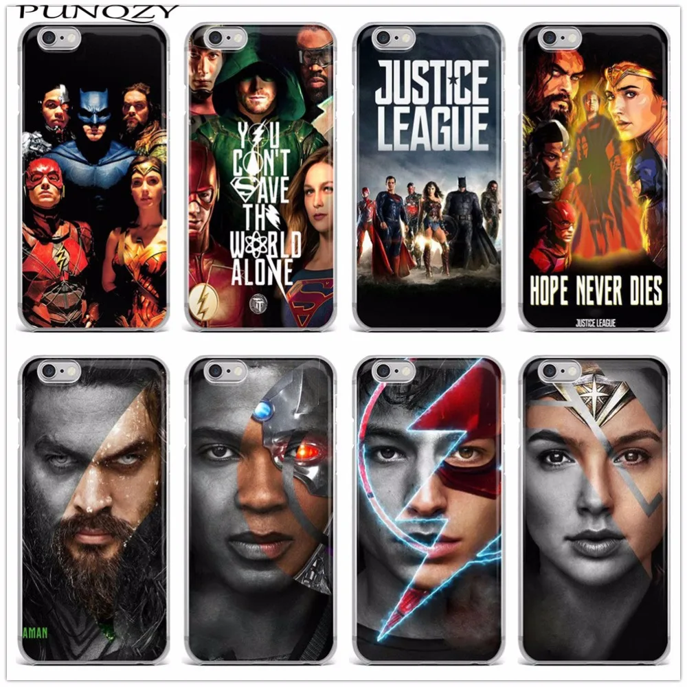 

Justice League 2017 Soft silicone Phone Cover Case For iPhone 5 5S SE 6 6S Plus 7 7Plus 8 8Plus X Back Cover Fundas Coque