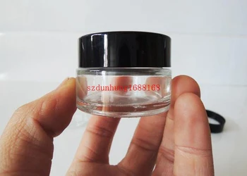 

Free Shipping 1000pcs 20g jar empty black/white/clear cream jar 5ml plastic jar loose powder jar lip blam jar