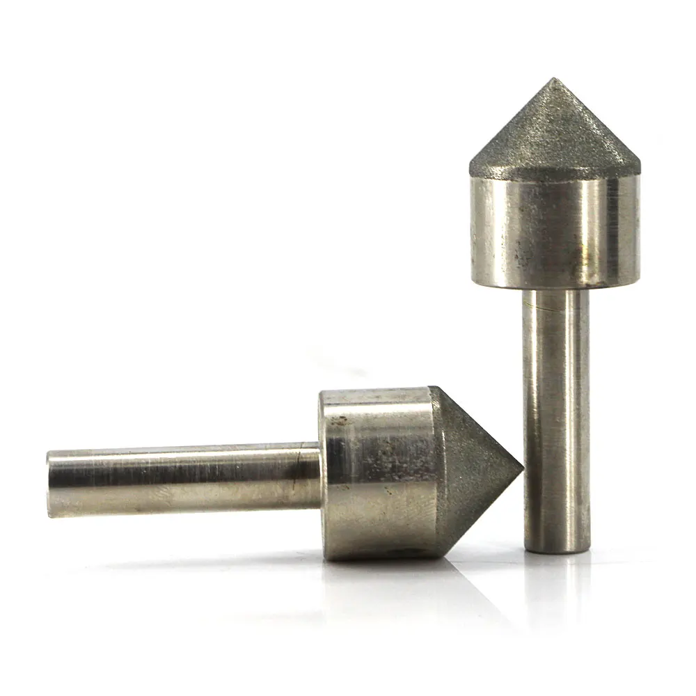10pcs diamond mounted point cylinder head rough grit 30 for  agate granite stone coarse grinding shank 6mm head 5~25mm MT033
