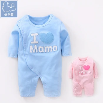 

YiErYing Newborn Baby Jumpsuit Spring Autumn letter print Baby Boys Girls Romper Long Sleeve Cotton Baby & Toddler Clothing Set