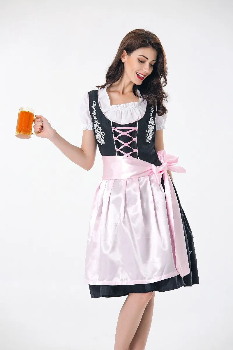 Для взрослых женщин Octoberfest Октоберфест маскарадное платье Bavaria Beer Girl Heidi Maid Dirndl наряд