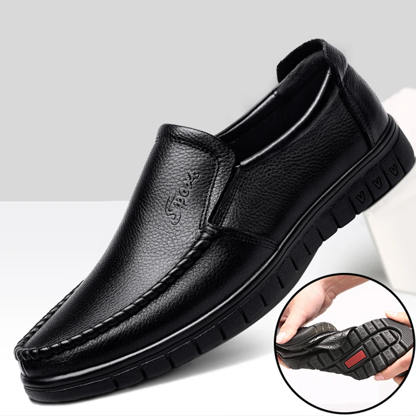 BIMUDUIYU Fashion Comfortable Breathable Soft Genuine Leather Loafers Shoes Mens Moccasin Shoes Casual Falts Men Winter Shoes BIMUDUIYU Fashion Comfortable Breathable Soft Genuine Leather Loafers Shoes Mens Moccasin Shoes Casual Falts Men Winter Shoes