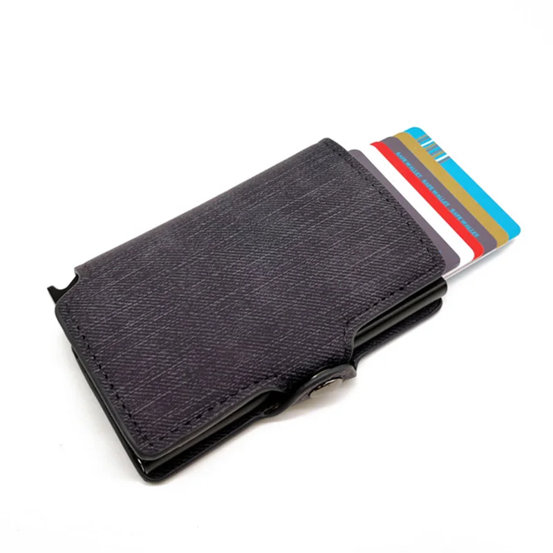 

Brand Metal Minimalist Rfid Blocking Wallet for Credit Cards Pop Up Porte Carte Card Wallet Rfid Card Holder
