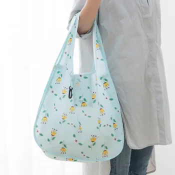

Cute Reusable Shopping Bag Travel Portable Foldable Grocery Bag Oxford Fabric Durable Shopping Tote Bag