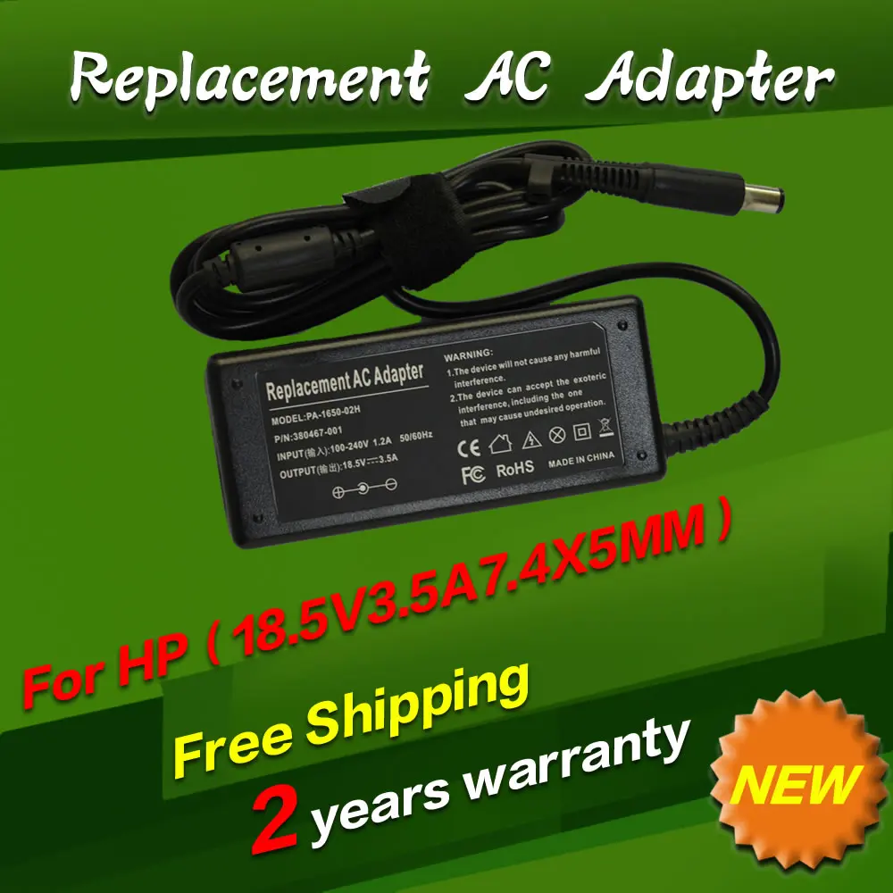65W 18.5V 3.5A Laptop AC Adapter Power Supply Notebook Charger For HP For Compaq G62 CQ45 CQ40 G6