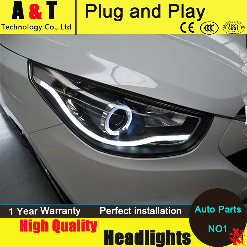 Car Styling LED Head Lamp for Hyundai IX35 led headlight assembly 2010