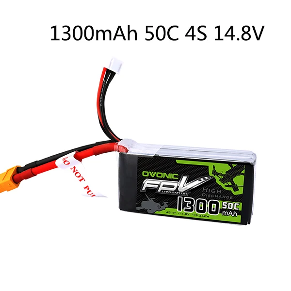 Высокочастотная батарея ovoic 1300/1550 MAh3-4S 50 80 100C через литиевую батарею FPV - Цвет: 1300mAh 50C 4S