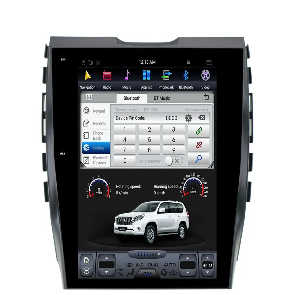 Top Tesla style Android 8.1 Big Screen No DVD Player GPS Navigation For Ford EDGE 2015-2018 hand Air condition unit multimedia radio 3