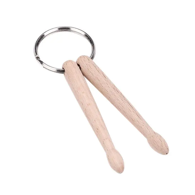 

Beech Wood Mini Drumsticks Keychain Drumsticks Percussion Keyring Music Gift Multi-functional Drum Sticks Keychain Gift