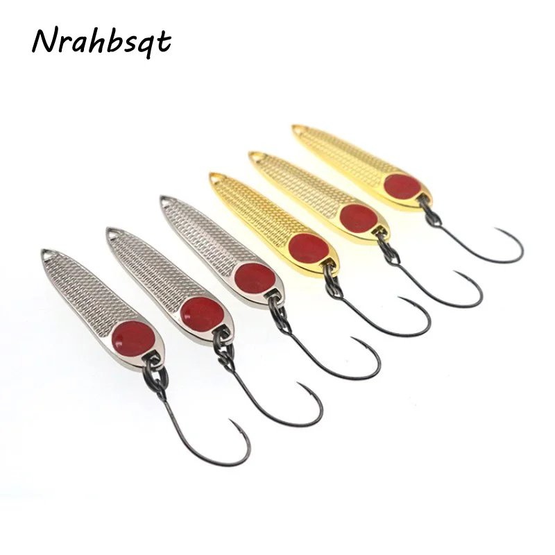 

NRAHBSQT Artificial Metal Fishing Lures Single Hook Spoon Fishing Lure Hard Lure Spoon Baits Sequins Metal Bait 1.1g/2g/3g FL010