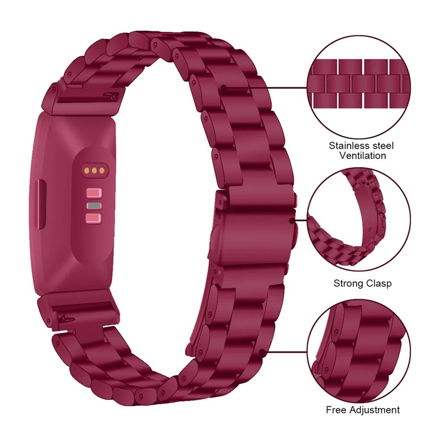 Нержавеющая сталь металлический ремешок на руку для Fitbit Inspire огнеупорные часы сменные полосы Браслет для Fitbit Inspire умные аксессуары