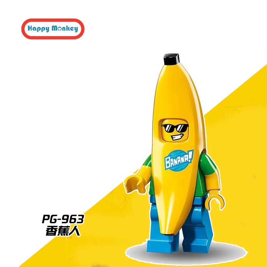 

Single Sale Banana guy Building Blocks Super hero Ninjago Star Wars Batman Brick Figures Compatible LegoINGly kids TOYS zk35
