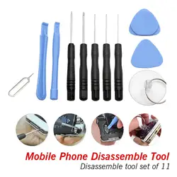 Мобильный Телефон Repair Tool Kit 11 в 1 Professional Сотовые телефоны Открытие отвертка Набор для Iphone samsung аксессуар Связки