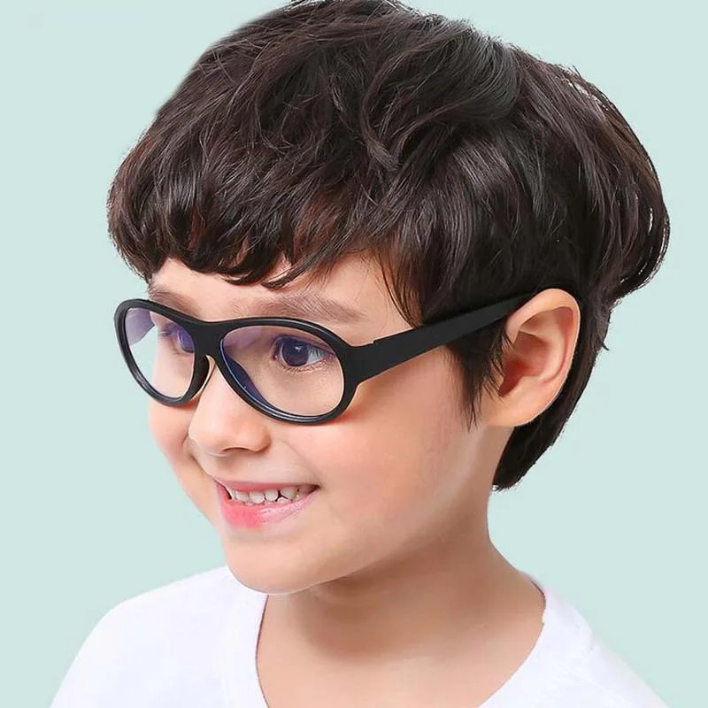 Comfort Baby Anti-blue Light Silicone Plain Computer Glasses Brand Children Soft Frame Goggle Glasses Kids Cat Eyes Eywear