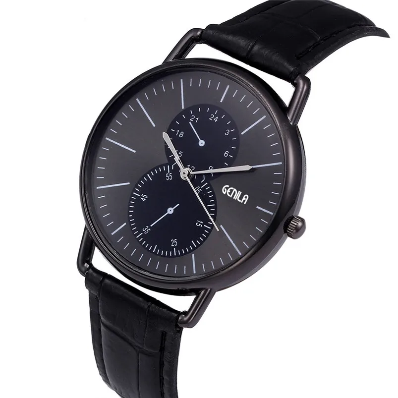 Brand Luxury Men's Watch Date Day Retro Design Leather Band Analog Alloy Quartz Wrist Watch Male Clock Zegarki Meskie 3M29#N (5)