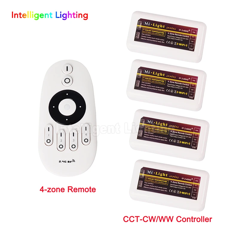 Bygge videre på dommer Abnorm Manual universal testing Mi light remote led control + 4x ww/cw controller  for led strip light _ - AliExpress Mobile