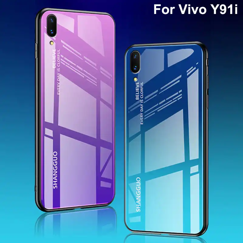 For Vivo Y91i Case capa Tempered Glass 