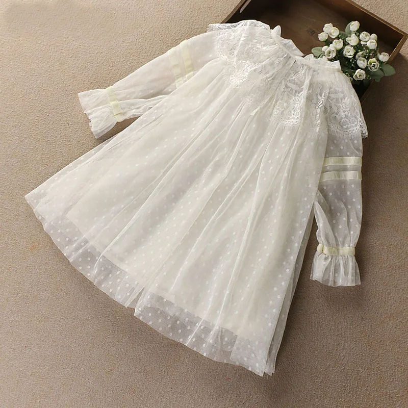 

Brand New Spring Summer Children's Clothing Princess Dress Cute Dot Bud Silk Yarn Girls Dress Fashion Style Kids Dresses