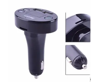 

12V-24V Dual USB Car Bluetooth FM Transmitter Kit Support USB/TF card/Bluetooth music playback cigarette lighter socket Powered