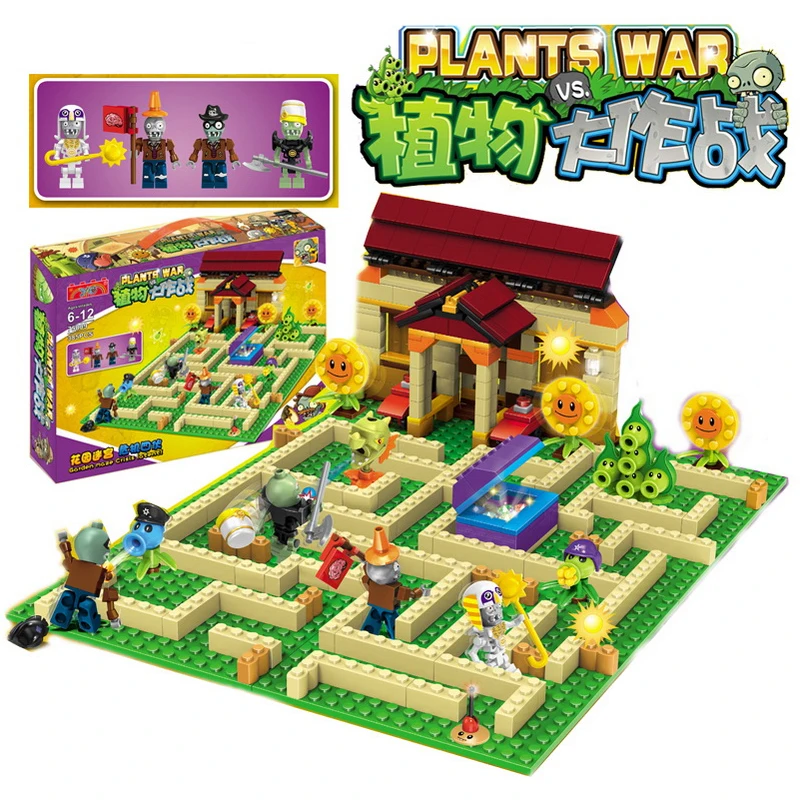 Plants vs Zombies Garden Maze Struck Game Building Blocks 