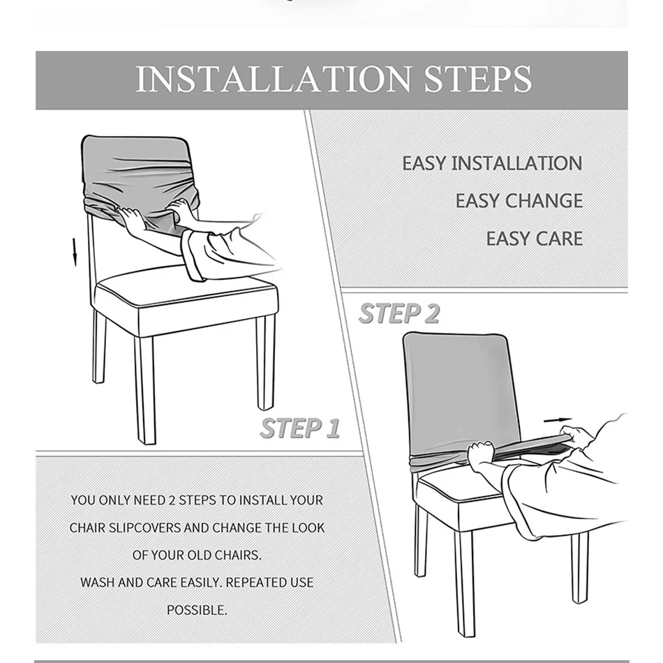 Универсальные эластичные чехлы на стулья из спандекса, чехлы на стулья для обеденного стула, чехлы для стульев Parson, европейский стиль, домашний декор CHC005