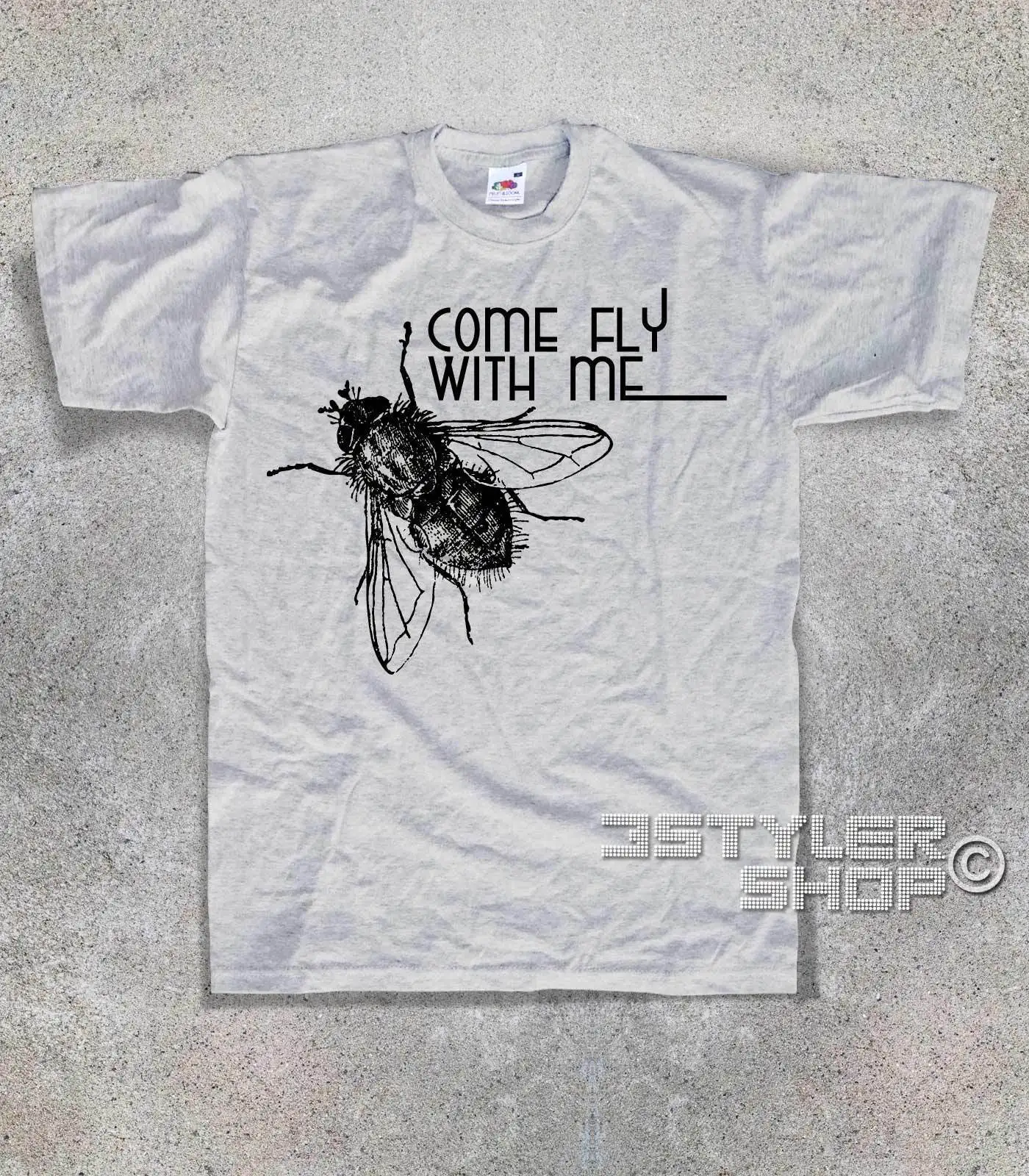 Винтажная футболка унисекс модная с надписью Come Fly With Me Mosca Frank Sinatra 2019|Футболки| |