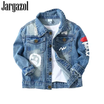 

Jargazol Baby Boy Jacket Coat for Girl 2019 Spring Autumn Long Sleeve Denim Outwear Toddler Kids Jean Jackets Children Clothes