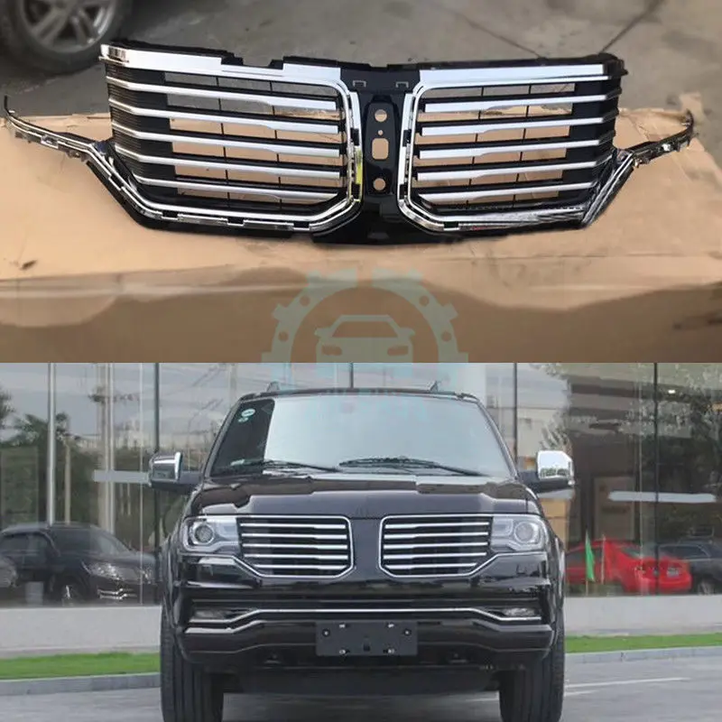 Front Bumper Grille Grill Cover Trim Chromed Fit For Lincoln Navigator