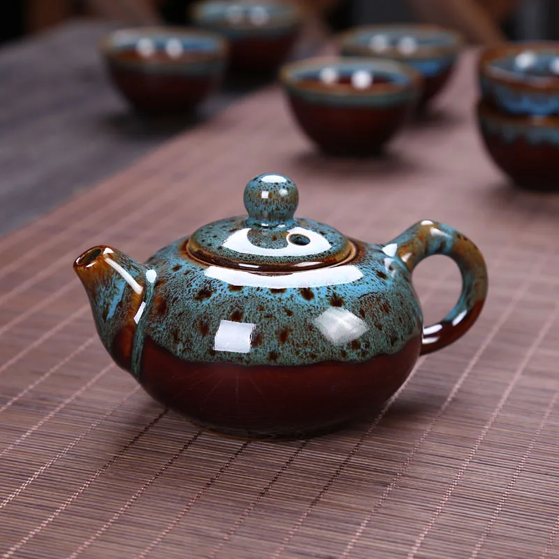 

drinkware Kiln tea set special gift with gift box Kung Fu tea with exquisite gift ceramic teapot cup set 7 sets